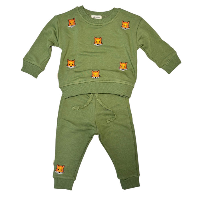 FOX green embroidered tracksuit | milk&black