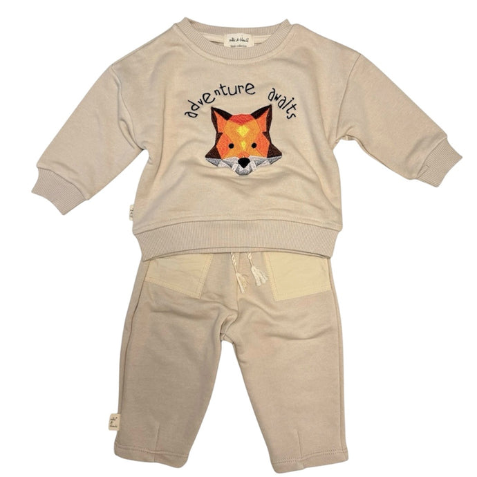 FOX ADVENTURE embroidered tracksuit | milk&black